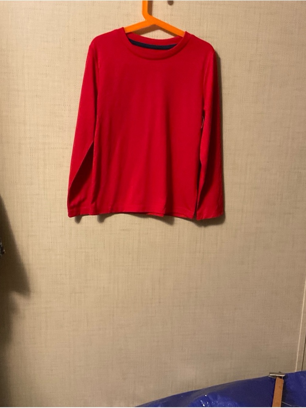 Cuddl Duds Red Crewneck Long Sleeve Top